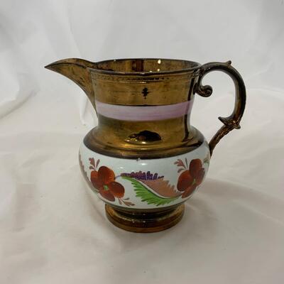 .142. Copper Lustre Pitchers and Goblet | c. 1850