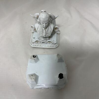 .147. Rare Find | Franklin Porcelain Trinket Box | c. 1860
