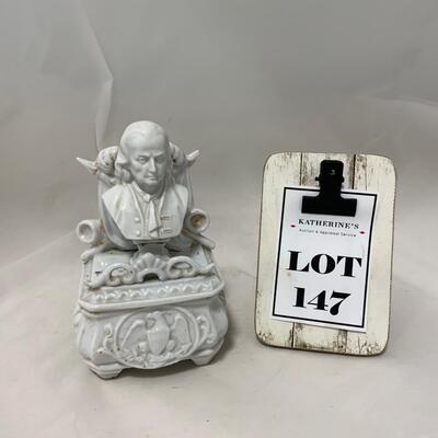 .147. Rare Find | Franklin Porcelain Trinket Box | c. 1860