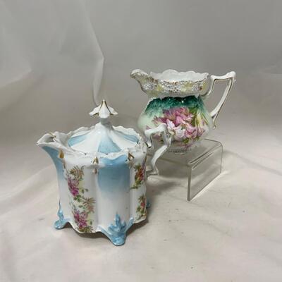 .149. Unmarked R.S. Prussia Creamer and Teapot | c. 1890