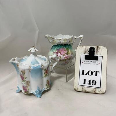 .149. Unmarked R.S. Prussia Creamer and Teapot | c. 1890