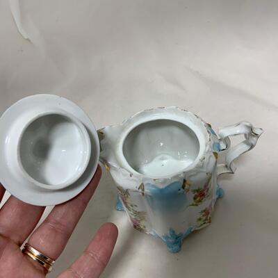 .149. Unmarked R.S. Prussia Creamer and Teapot | c. 1890
