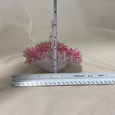 .152. Pink Thorn Handle Basket | c. 1880