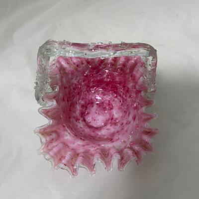 .152. Pink Thorn Handle Basket | c. 1880
