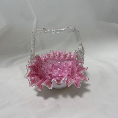 .152. Pink Thorn Handle Basket | c. 1880