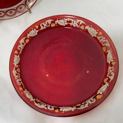 .154. Five Bohemian Glass Pieces | c. 1860