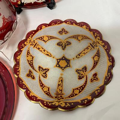 .154. Five Bohemian Glass Pieces | c. 1860