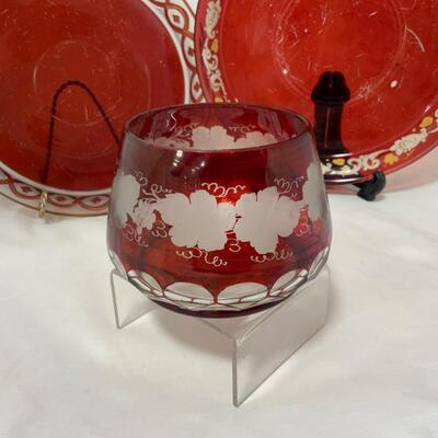 .154. Five Bohemian Glass Pieces | c. 1860