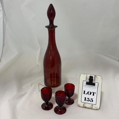 .155. Bohemian Glass | Decanter | Cordials | c. 1860