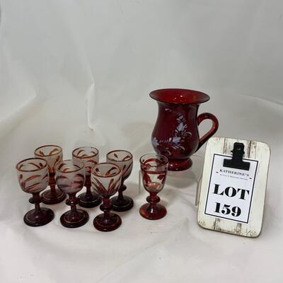 .159. Bohemian Glass Mug | Cordials | c. 1860