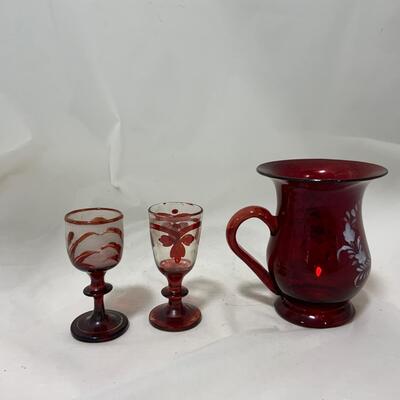 .159. Bohemian Glass Mug | Cordials | c. 1860