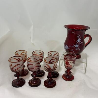 .159. Bohemian Glass Mug | Cordials | c. 1860