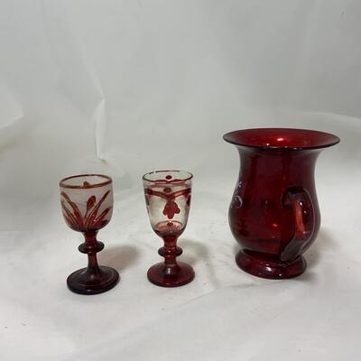 .159. Bohemian Glass Mug | Cordials | c. 1860