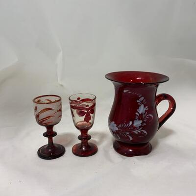 .159. Bohemian Glass Mug | Cordials | c. 1860
