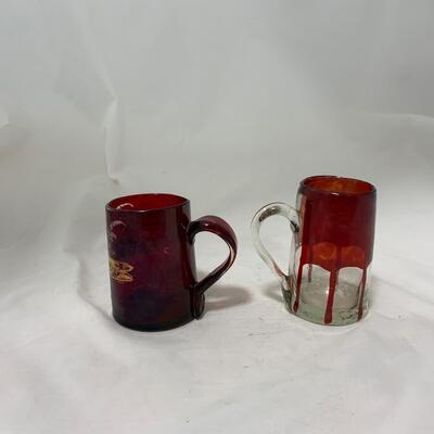 .160. Unusual Bohemian Glass Mugs | c. 1860