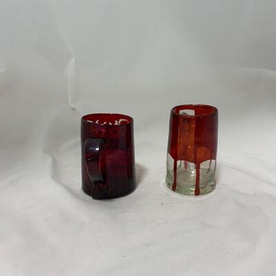 .160. Unusual Bohemian Glass Mugs | c. 1860