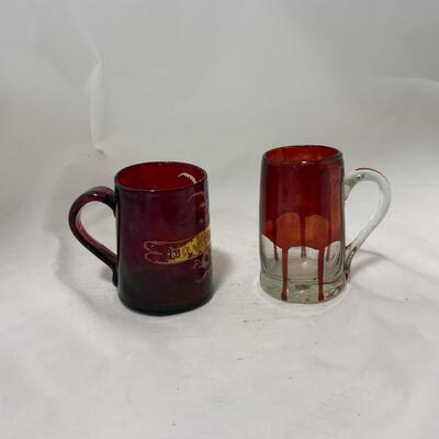 .160. Unusual Bohemian Glass Mugs | c. 1860