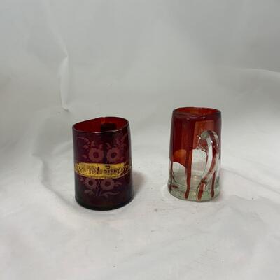 .160. Unusual Bohemian Glass Mugs | c. 1860