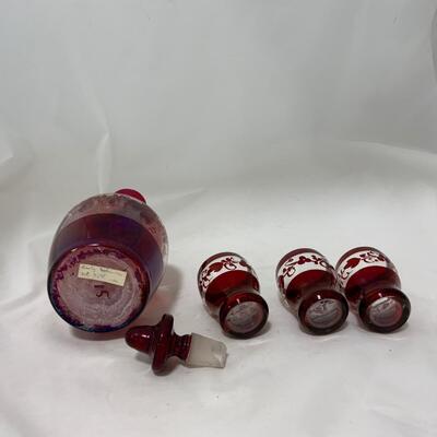 .166. Bohemian Ruby Glass | Decanter | Glasses | c. 1860
