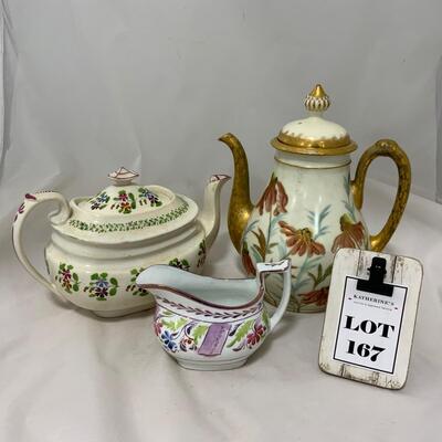 .167. Hand Painted Service Pieces | 1800s