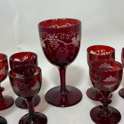 .169. Large Set of Bohemian Glass | c. 1860