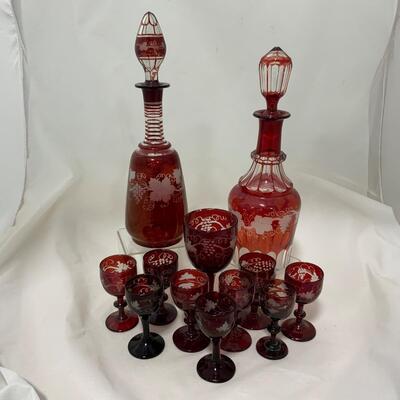 .169. Large Set of Bohemian Glass | c. 1860