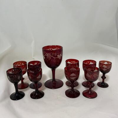 .169. Large Set of Bohemian Glass | c. 1860
