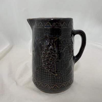 .177. Glazed Pitcher with Grapes | c. 1880