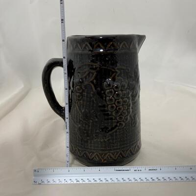 .177. Glazed Pitcher with Grapes | c. 1880