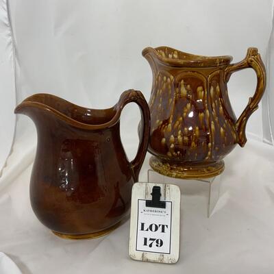 .179. Bennington Stoneware Pitchers | c. 1860