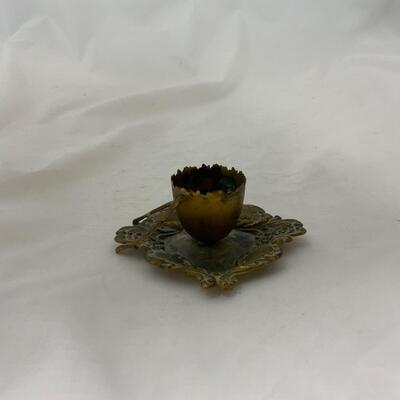 .185. Brass Egg Toothpick | Hand Painted | c. 1870