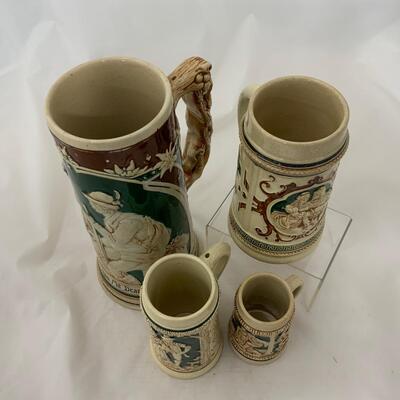 .186. Four German Steins | c. 1900