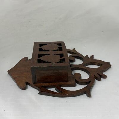 .189. Carved Wood Match Safe | c. 1890