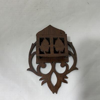 .189. Carved Wood Match Safe | c. 1890