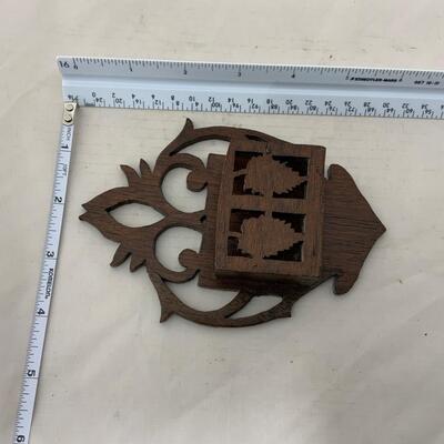 .189. Carved Wood Match Safe | c. 1890