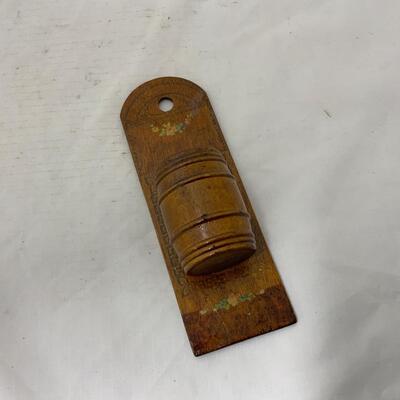 .191. Wooden Wall Mounted Match Safe | c. 1900