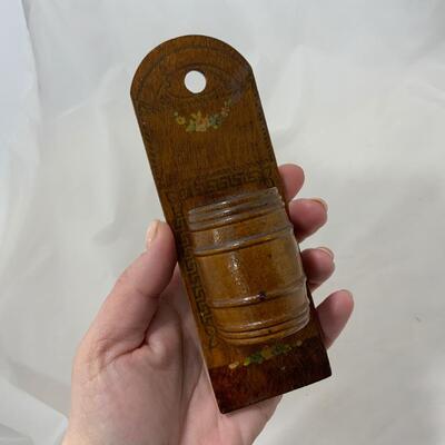 .191. Wooden Wall Mounted Match Safe | c. 1900