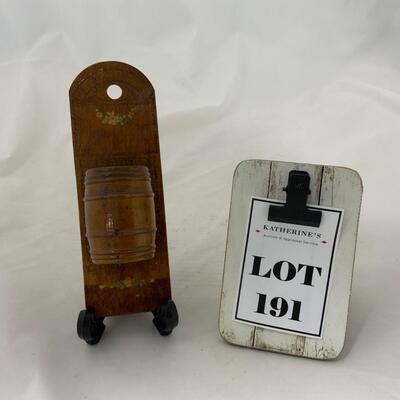 .191. Wooden Wall Mounted Match Safe | c. 1900