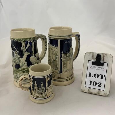 .192. Three German Steins | c. 1900