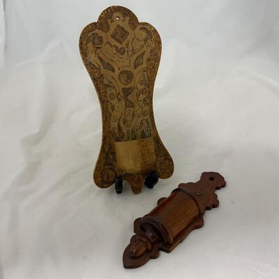 .193. Wood Match Safes | Wood Burned | Walnut