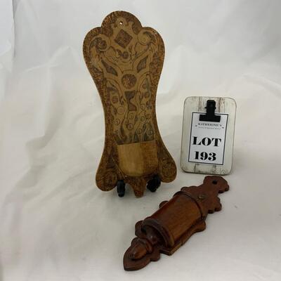 .193. Wood Match Safes | Wood Burned | Walnut