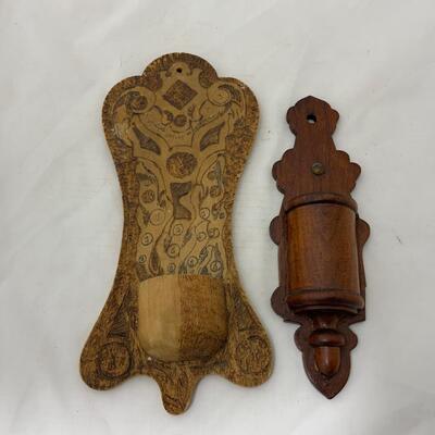 .193. Wood Match Safes | Wood Burned | Walnut