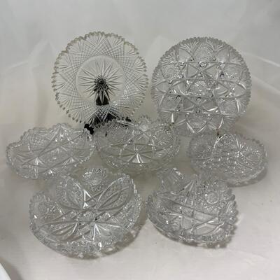 .197. Seven Cut Glass Dishes | C. 1900