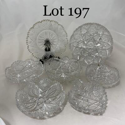 .197. Seven Cut Glass Dishes | C. 1900