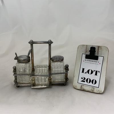 .200. Victorian Set | Mustard | Salt | Pepper | c. 1880