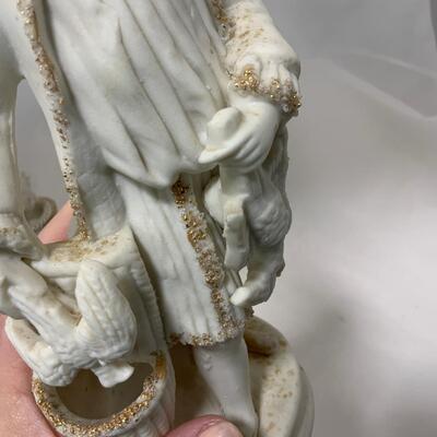 .203. Pair of Parisian Figures | Gold Detailing | c. 1850