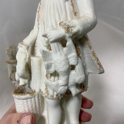 .203. Pair of Parisian Figures | Gold Detailing | c. 1850