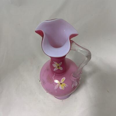 .205. Pink Satin Glass | Ewer | c. 1890