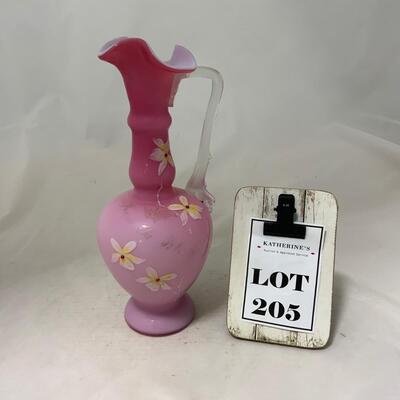 .205. Pink Satin Glass | Ewer | c. 1890