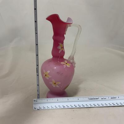 .205. Pink Satin Glass | Ewer | c. 1890